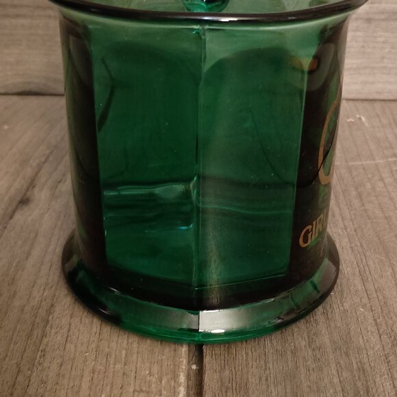 Vintage Girl Scouts Logo Emerald Green Glass Mug Made in the USA - Picture 7 of 10